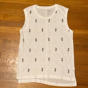 JCREW Collector Tee Women’s Sleeveless Hawaiian Girl Print Size Medium